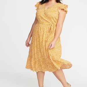 Old Navy NWT Plus Burnt Orange Wrap Dress